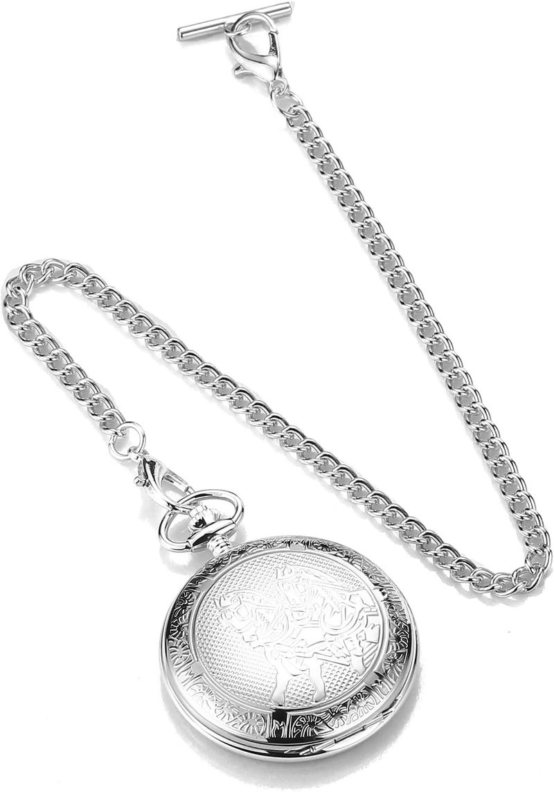 BoShiYa Pocket Watch Chains for Men Vintage Metal Albert Vest Chain Accessories/Color: Gold/Silver/Black/Bronze - Image 5